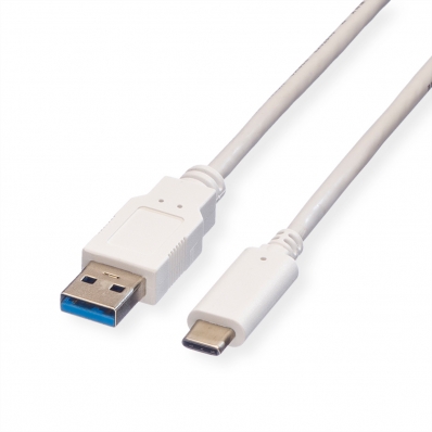 VALUE USB 3.2 Gen 1 Cable, A-C, M/M, white, 3 m