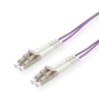ROLINE FO Jumper Cable 50/125µm OM4, LC/LC, Low-Loss-Connector, violet, 7 m