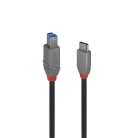 Lindy 1m USB 3.2 Type C to B Cable, 5Gbps, Anthra Line