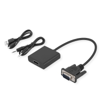 Secomp STANDARD Cableadapter, VGA+Audio - HDMI, M/F, 0.23 m