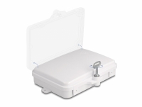 Delock Fiber Optic Distribution Box for indoor and outdoor IP65 waterproof lockable 6 port white