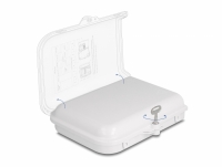 Delock Fiber Optic Distribution Box for indoor and outdoor IP65 waterproof lockable 8 port white