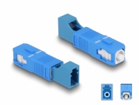 Delock Optical Fiber Hybrid Coupler SC Simplex male to LC Simplex female blue
