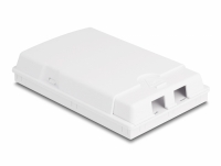 Delock Optical Fiber Connection Box for wall mounting for 2 x SC Simplex or LC Duplex white