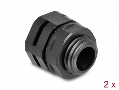 Delock Ventilation Plug M12 black 2 pcs