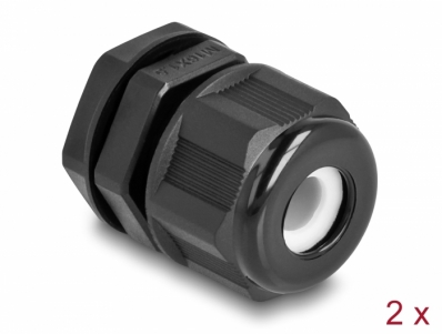 Delock EX Cable Gland M16 black 2 pieces