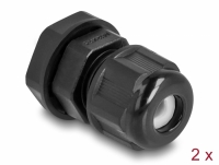 Delock EX Cable Gland M12 black 2 pieces