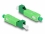 Delock Optical Fiber Hybrid Coupler SC Simplex male to LC Simplex female green