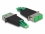 Delock Optical Fiber Hybrid Coupler LC Duplex male to SC Duplex female green