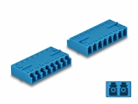 Delock Optical Fiber Coupler HD LC Octuplex female to LC Octuplex female blue