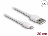 Delock USB Charging Cable for iPhone™, iPad™, iPod™ white 30 cm