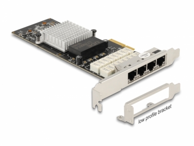 Delock PCI Express x4 Card to 4 x RJ45 Gigabit LAN i350 Port Bypass