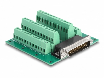 Delock D-Sub HD 44 pin male to Terminal Block for DIN rail