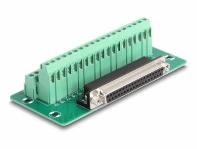 Delock D-Sub 37 pin female to Terminal Block for DIN rail