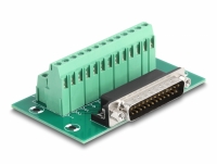 Delock D-Sub 25 pin male to Terminal Block for DIN rail