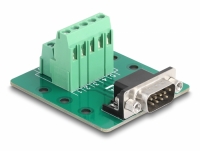 Delock D-Sub 9 pin male to Terminal Block for DIN rail