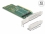 Delock PCI Express 4.0 x16 Card to 4 x internal NVMe M.2 Key M 110 mm - Bifurcation - Low Profile Form Factor