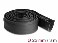 Delock Cable sleeve neoprene flexible with zip 3 m x 100 mm black