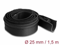 Delock Cable sleeve neoprene flexible with zip 1.5 m x 100 mm black