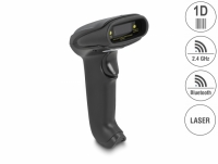 Delock Barcode Scanner 1D Laser for 2.4 GHz, Bluetooth or USB