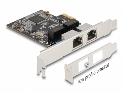 Delock PCI Express x1 Card to 2 x RJ45 Gigabit LAN RTL8111