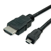 ROLINE GREEN HDMI High Speed Cable + Ethernet, A - D, M/M, 2 m