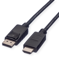 ROLINE GREEN DisplayPort Cable, DP - HDTV, M/M, black, 1 m