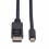 ROLINE GREEN DisplayPort Cable, DP - Mini DP, TPE, M/M, black, 5 m