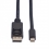 ROLINE GREEN DisplayPort Cable, DP - Mini DP, TPE, M/M, black, 1 m