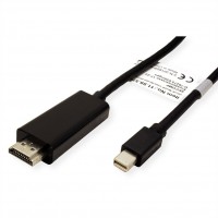 VALUE Mini DisplayPort Cable, Mini DP-HDTV, M/M, black, 2.0 m