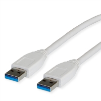 VALUE USB 3.2 Gen 1 Cable, A - A, M/M, white, 1.8 m