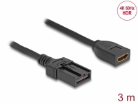 Delock HDMI Automotive cable HDMI-A female to HDMI-E male 3 m 4K 60 Hz
