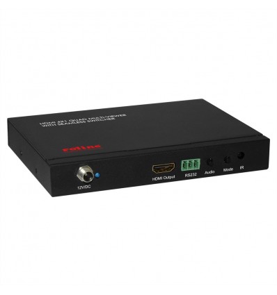 ROLINE HDMI 4x1 QUAD Multi-Viewer with Seamless Switch