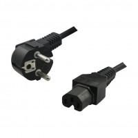 Power mains cable Schukon.90° to C15 straight,2m LogiLink