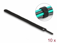 Delock Hook-and-loop cable tie L 200 x W 12 mm black 10 pieces