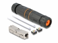 Delock Cable connector LSA to LSA Cat.6A IP68 waterproof black
