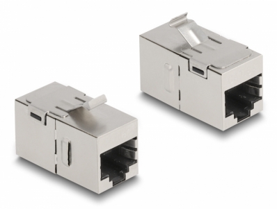 Delock Keystone Module RJ45 jack to RJ45 jack Cat.6A