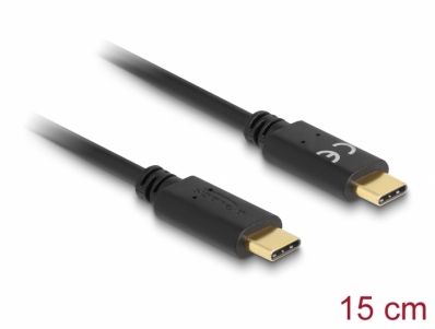 Delock USB Type-C™ Charging Cable 15 cm PD 5 A with E-Marker