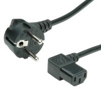 ROLINE Power Cable, angled IEC Connector 1.8 m