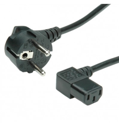ROLINE Power Cable, angled IEC Connector 1.8 m