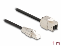 Delock Cable RJ45 plug field assembly to Keystone Module RJ45 jack Cat.6A 1 m