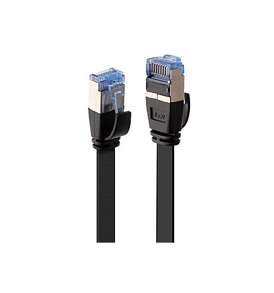 2m Cat.6A U/FTP Flat Network Cable, Black