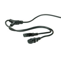 VALUE Y-Power Cable, 2x straight IEC Connector 2 m