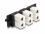 Delock Keystone Adapter Panel 6 port black