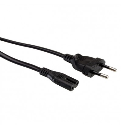 VALUE Euro Power Cable, 2-pin, black 1.8 m