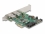Delock PCI Express x1 Card to 2 x external USB 3.2 Gen 1 Type-A + 1 x internal 19 pin USB pin header male - Low Profile Form Fac