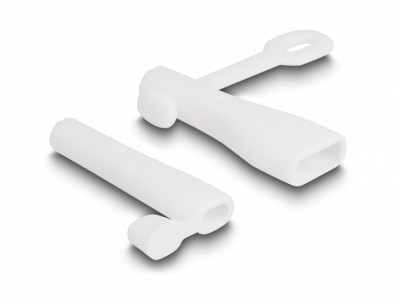 Delock Dust Cover for USB Type-A male and Apple Lightning™ male set 2 pieces white