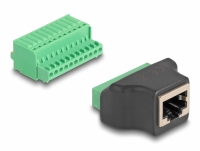 Delock RJ50 female to Terminal Block Adapter with push-button