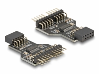 Delock USB 2.0 Hub 9 pin Pin Header female to 2 x 9 pin Pin Header male