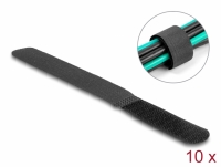 Delock Hook-and-loop cable tie L 180 x W 20 mm black 10 pieces